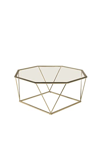 Österlen - Sofa Table - Clear Glass / Shiny Brass von Venture Home