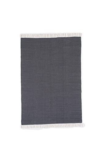 Panipat Cotton blend Carpet - 240*170 - Dark Grey von Venture Home