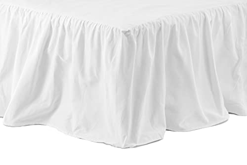 Pixy Bed Skirt Cotton romantic - White / - 200 * 120 von Venture Home