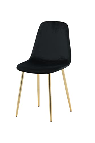 Venture Home Polar Chair Velvet/Matt Leg, Black,Brass, 528644 Venture Home Polar Chair Velvet/Matt Leg, Black,Brass, 528644 von Venture Home