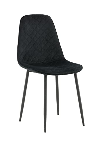Polar Diamond Dining Chair - Black Legs - Black Velvet Polar Diamond Dining Chair - Black Legs - Black Velvet von Venture Home