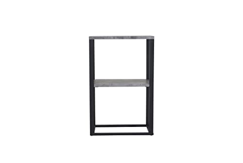 Rise Bedside Table - Black / Concrete-Look 45*30*H70 (ersätter 19919-668) von Venture Home