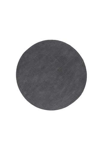 Ulla - Wool / Polyester Carpet - Dark Grey - ø200 von Venture Home