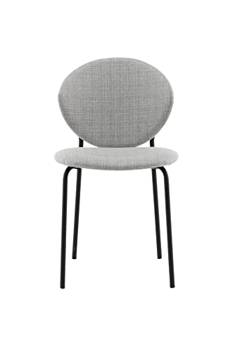 Vault Dining Chair - Black Legs - Grey Fabric von Venture Home