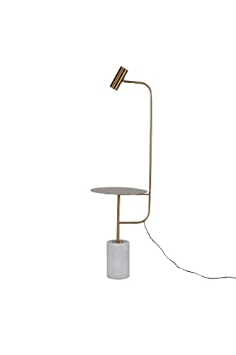 Vega Table Lamp white marble with brass Steel D400*H1520 von Venture Home