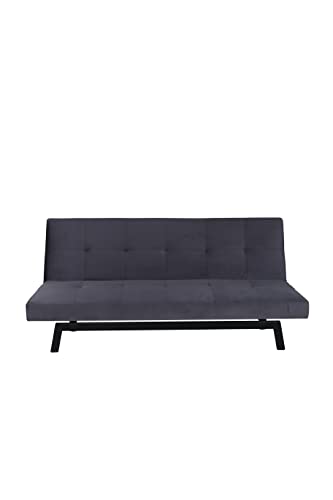 Venture Home 15549-955 Sofabed, Schaum, Samt, Holz, Schwarz, Dunkelgrau von Venture Home