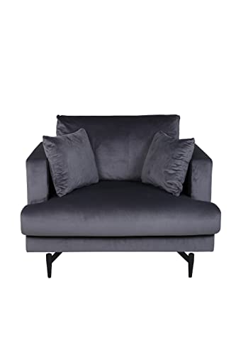 Venture Home 15554-955 Sektionsweise, 100% Polyester-Samt, Metall, Schwarz, Dunkelgrau von Venture Home