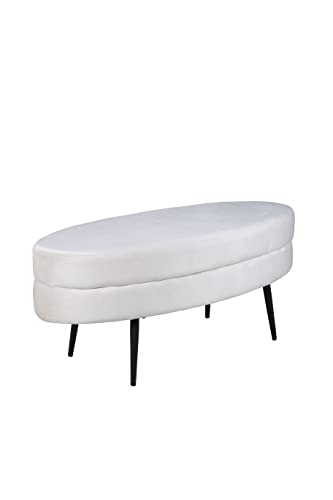 Venture Home 15569-880 Otto Pouf, Polyester, Schwarz, Offwhite von Venture Home