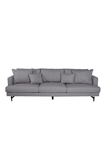 Venture Home 15581-665 Sofa, 100% Polyester, Metall, Schwarz, Grau von Venture Home