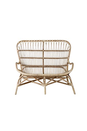 Venture Home 1576-6011 2-Sitz Sofa, Rattan, Natürlich, Weiß von Venture Home