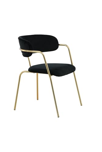 Venture Home Arrow Armchair Legs Velvet, Black,Brass, 617958 von Venture Home