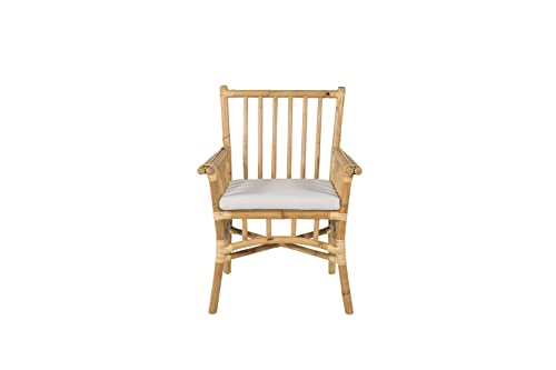 Venture Home Cane Dining Chair - Bamboo/Grey Cushion von Venture Home