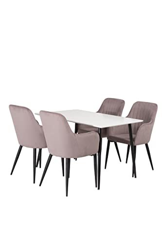 Venture Home Comfort & Fleece Tabelle, Schaumstoff, Sperrholz, Stahl MDF, Weiß/Schwarz/Rosa, One Size von Venture Home