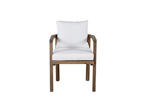 Venture Home Erica Dinning Chair-Acacia Wire Brushed/Off White Cushion von Venture Home