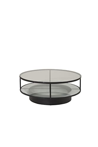 Venture Home Falsterbo-Sofa Table Round-Glass, Black,Transperant, One Size von Venture Home