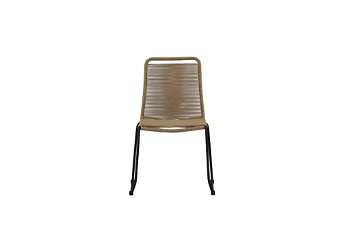 Venture Home Lindos Stacking Chair - Black Steel/Latte Rope von Venture Home