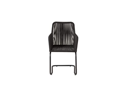 Venture Home Lindos Swing Chair - Black Steel/Black Rope/Grey Cushion von Venture Home