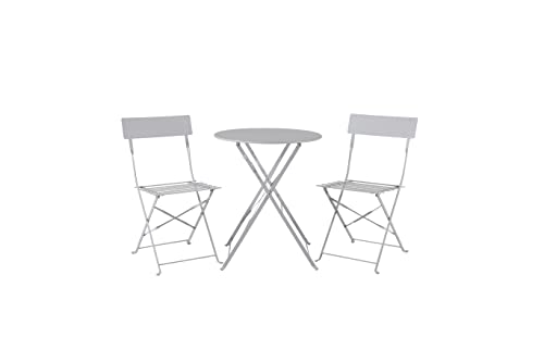 Venture Home Marseille Foldable Steel Bistro Set - Grey von Venture Home