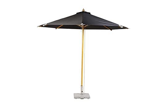 Venture Home Naxos Umbrella - 3m - Wood/Black Fabric von Venture Home