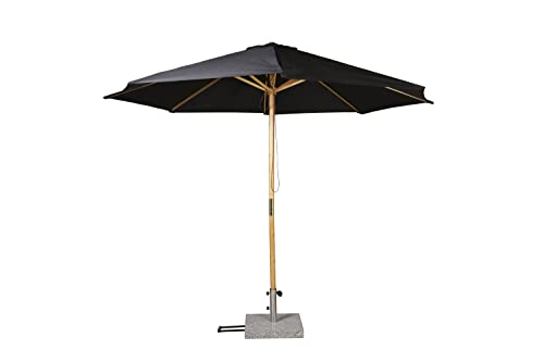 Venture Home Naxos Umbrella - ? - Wood/Black Fabric von Venture Home