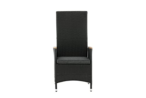 Venture Home Padova - Recliner with Cushion - Black/Grey Cushion/Teak von Venture Home