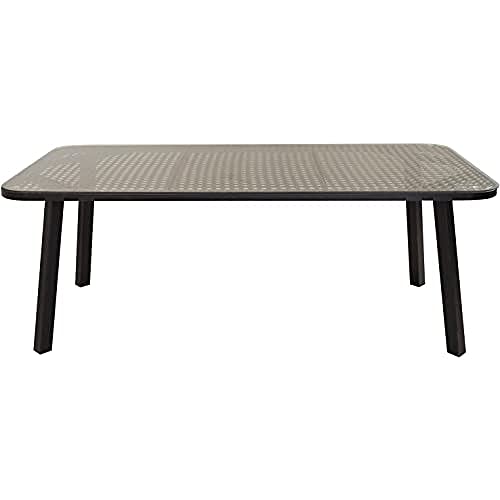 Venture Home Paola Dining Table - Black Steel/Nature Wicker - 200 * 100 von Venture Home