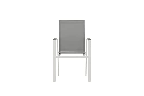 Venture Home Parma - Chair (Stackable) - White alu/Grey textilene/Grey aintwood von Venture Home