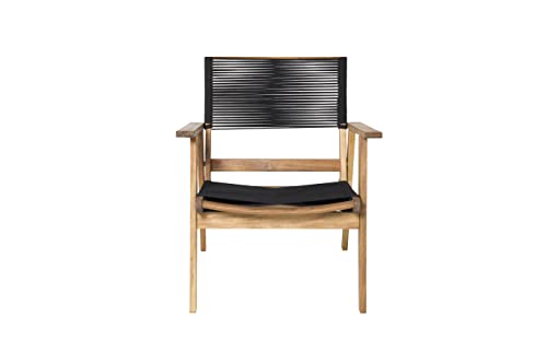 Venture Home Peter Single Chair - Black Rope/Acacia KD von Venture Home