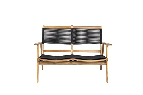 Venture Home Peter Sofa Bench - Black Rope Acacia KD von Venture Home