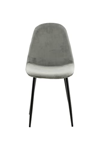 Venture Home Polar Dining Chair Legs/Light Velvet, Black,Grey, 53,38842,5 von Venture Home