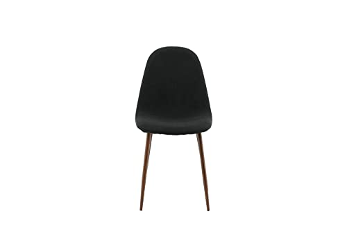 Venture Home Polar Dining Chair-Walnut Legs Fabric, Black,Nature, 538744 von Venture Home