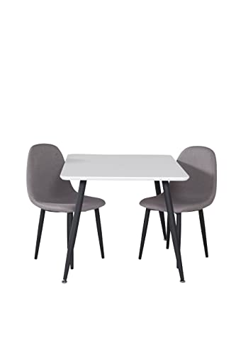 Venture Home Polar Esstisch mit Stühlen, weiß/grau, 80 x 60 x 51 cm von Venture Home