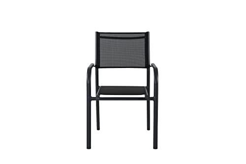 Venture Home Santorini Arm Chair (Stackable) - Black alu/Black Textilene von Venture Home
