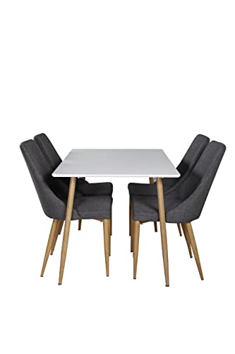 Venture Home Tisch, Schaumstoff, Sperrholz, Stahl, MDF, Weiß/Dunkelgrau, 120 x 80 x 75 cm von Venture Home