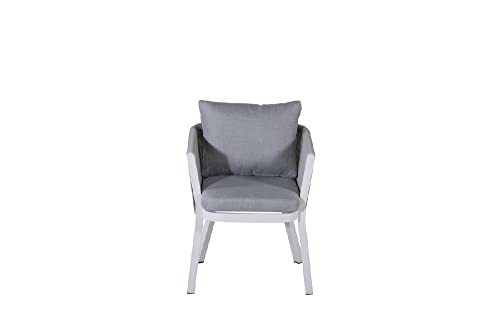 Venture Home Virya Dining Chair - White Alu/Grey Cushion von Venture Home