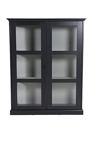 Venture Home Black Wave-Glass cabinet-120X40X150 cm, One Size von Venture Home