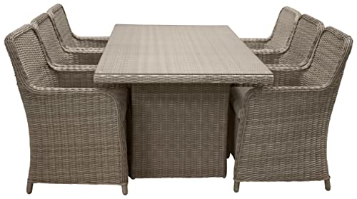 Wembley - Dining Set - Nature/Sand Cushion von Venture Home