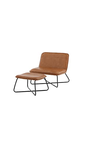 X-Lounge Chair - Brown PU von Venture Home