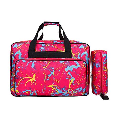 2 Stück/Set Nähmaschinentaschen, große Kapazität, Reisetasche, Nähmaschinen-Aufbewahrungstaschen, Näh-Organizer, multifunktionale Nähwerkzeuge, Handtaschen, Nähmaschinen-Tragetaschen (rot) von Venus valink