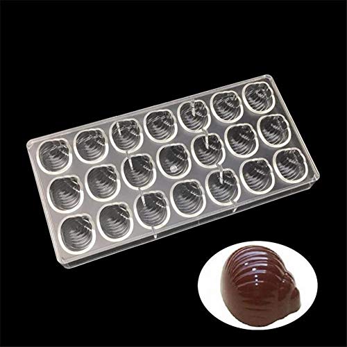 21 Tassen Fluss Schnecke, klare Polycarbonat in Schokolade Form, Fondant Kuchen Backen Gebäck Werkzeug-, Süßwaren Jelly Ice Tablett, Bakeware Formen, Kunststoff Backen Form Küche Werkzeug von Venus valink