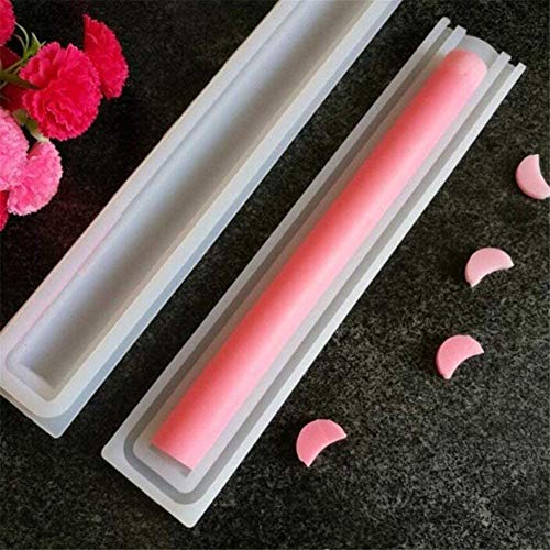Formen DIY lang Tube Mousse Dessert Silikon Form quadratisch handgefertigt Kerze Seife Vorlage Backform, Kuchen dekorieren Werkzeug, Kitchen Craft Dekorationen blume (Mond) von Venus valink