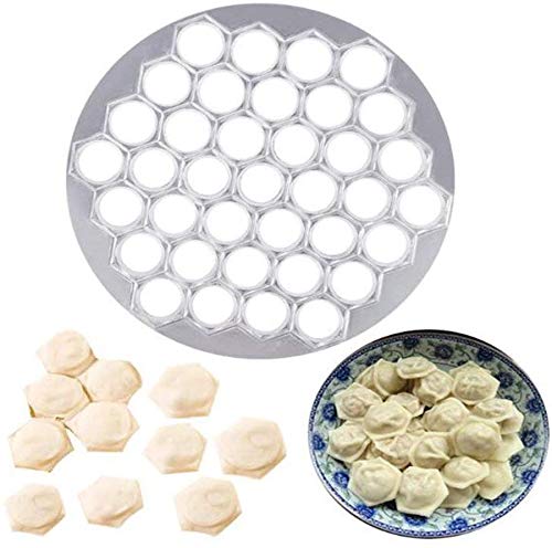 Valink Knödelform 37 Löcher Teigpresse Pelmeni Ravioliform Presse Backwerkzeug für DIY Kochen Backen Aluminiumlegierung von Venus valink