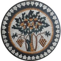 Baum Des Lebens Mosaik Runde Wandkunst | Handgefertigte Marmor Kunst von VenusMosaics