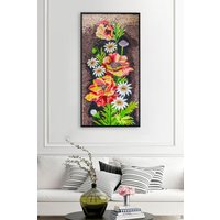 Blumen-Kunst-Mosaikblumen Wand-Kunst-Bunte Handgemachte Marmor-Mosaik-Wandfliese von VenusMosaics