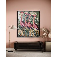 Flamingos Mosaik Wandkunst Handgemachte Mosaikwandbilder von VenusMosaics