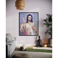 Jesus Mosaik Wandkunst - Religiöses Wohnkultur von VenusMosaics