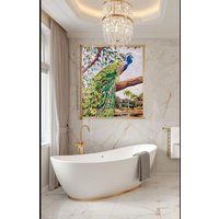 Pfau Wand Dekor Mosaik Wandkunst, Vogelkunst Tier Wandkunst | Liebhaber Geschenk Extra Große Einzigartige Wandbehang Pfau Wand Dekor Mosaik Wandkunst, Vogelkunst Tier Wandkunst | Liebhaber Geschenk Extra Große Einzigartige Wandbehang von VenusMosaics