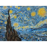 sternennacht Handgemachte Mosaikkunstreproduktion Vincent Van Gogh von VenusMosaics