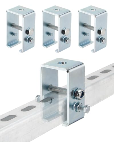 Venussar Upgrade K Trolley Track Hanger Halterung, Befestigungsdesign, 1-5/8 Zwischenstütze, Aufhängung Halterung für alle 1-5/8 Zoll K Trolley Schiene, 4 Stück Venussar Upgrade K Trolley Track Hanger Halterung, Befestigungsdesign, 1-5/8 Zwischenstütze, Aufhängung Halterung für alle 1-5/8 Zoll K Trolley Schiene, 4 Stück von Venussar