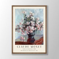 Claude Monet Kunstdruck | Chrysantheme Druck, Wandkunst, Jugendstil Drucke, Ausstellungskunst, Bauernhausdekor, Küchendruck von VenusseArt